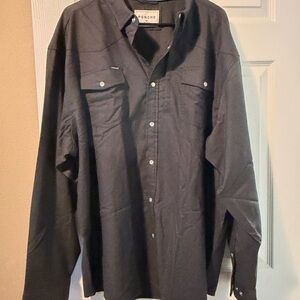 Poncho Men's Charcoal Casual Button Down Shirt